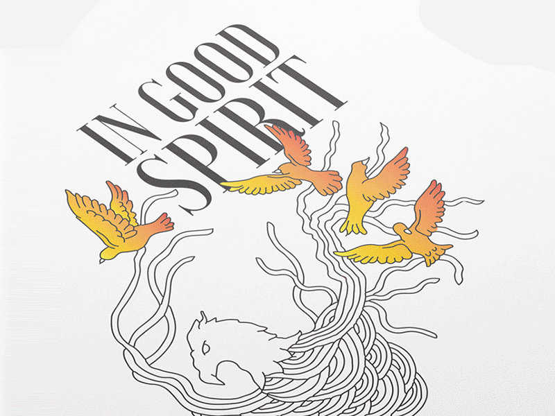 In Good Spirit (Vodka bottle design) bird bottle branding design eagle falcon gif graphic design love package design sketch vodka