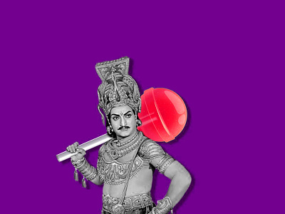 King Pop art design designer drawing graphic design king lollipop red retouch sketch ui violet
