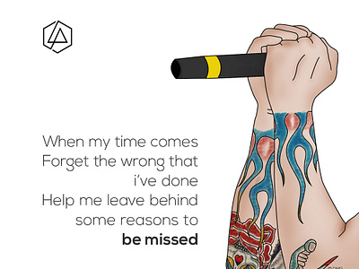 Be missed. art band chester bennington creative illustration linkin park lp sketch vector