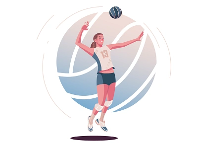 Girl volleyball player illustration adobe illustrator girl character illustration judoists sport vector vector art vector illustration vectorart volleyball