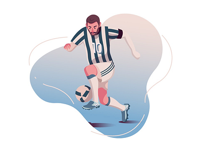 Football player illustration