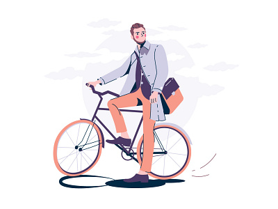 A man with a bicycle