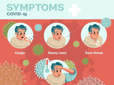 Sympoms coronavirus adobe illustrator coronavirus covid 19 covid19 illustration medicine pandemic symptoms vector vector illustration vectorart virus