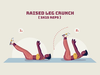 Raised Leg Crunch - Fitness