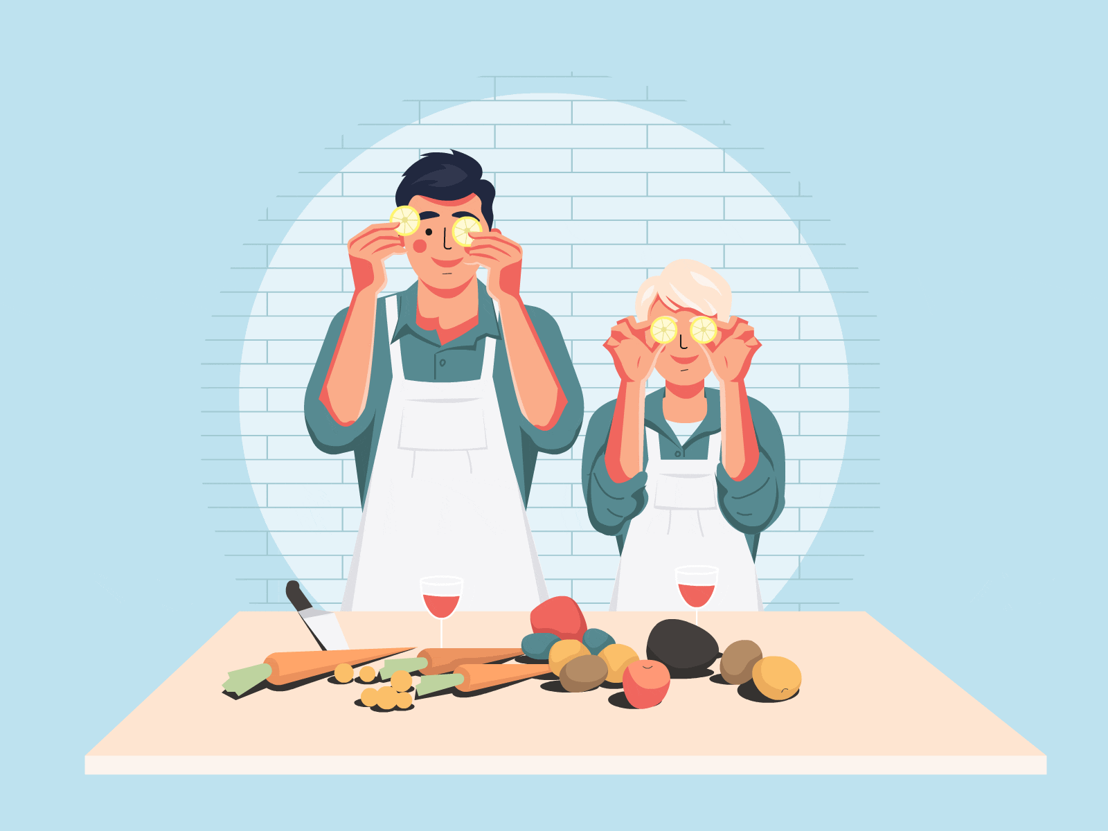 Food bloggers adobe illustrator blogger character character animation chef cook cooking drinks food food and drink food illustration foodblog fruit illustration motion vector illustration vectorart vegetables