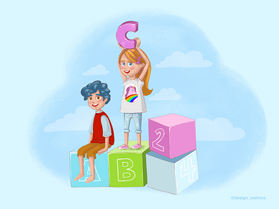 Children education alphabet children children education children learn the alphabet childrens illustration cubes education learn the alphabet playground