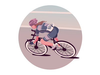 Cyclist girl illustration adobe illustrator cycle cyclist fitness girl character illustration ride rider sport vector art vector illustration vectorart