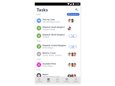 Assign Task screen Rapid Prototyping assing task blue collar workers