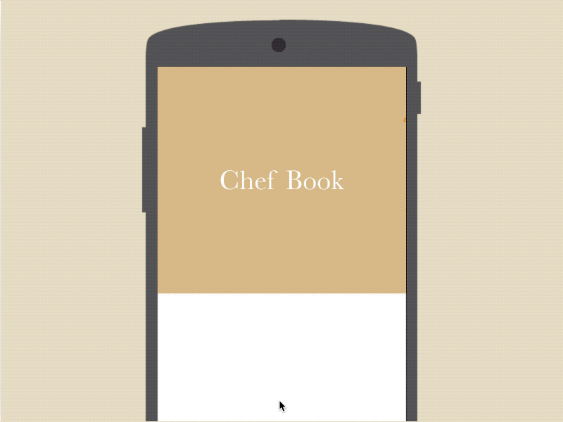 Cookbook intro made out of invision studio cookboo interface invision ixd recipe ux