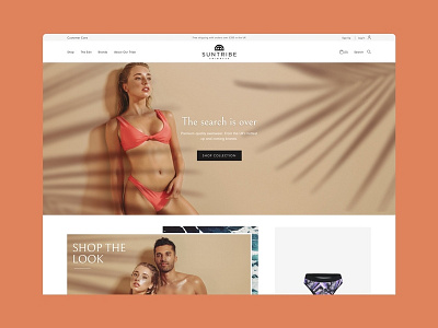 Swimwear Website Design design ui