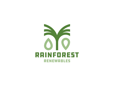 Rainforest Renewables Logo Draft branding graphic graphicdesign icon identity logo logodesign logodesigner thicklines