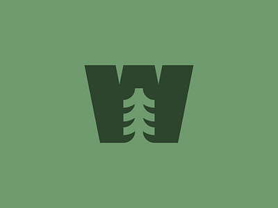 W for Wald / Woods graphicdesign illustration logo logodesign logomaker negativespace staybold