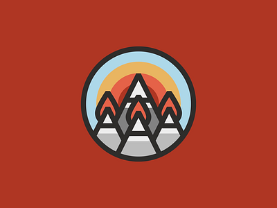 Burning Mountains badgedesign graphicdesign logo logodesign nature naturebadge outdoorbadge staybold