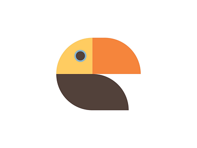 Tucan animal bauhaus bold design form graphic icon logo simple simplicity staybold thicklines