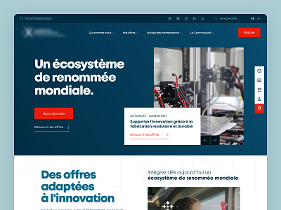 Startup Incubator - Landing Page blue design desktop incubator landing page startup typography ui ux web