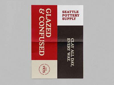 Seattle Pottery Supply Poster branding design glaze logo seattle typography