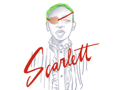 Lady Scarlett illustration