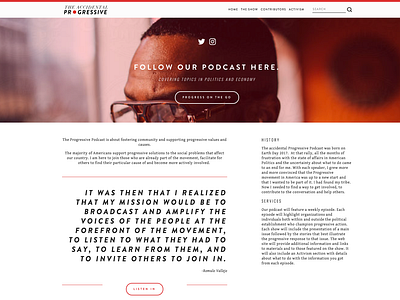 Accidental Progressive Podcast branding design website