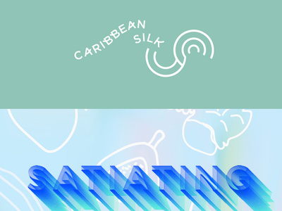 Caribbean Silk Ice Cream branding design illustration logo typography