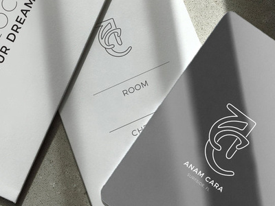 Anam Cara branding hotel logo typography