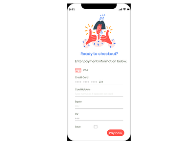 Daily UI Challenge - Day 02 - Credit Card Checkout app app design checkout credit card design illustration ui user experience user interface ux