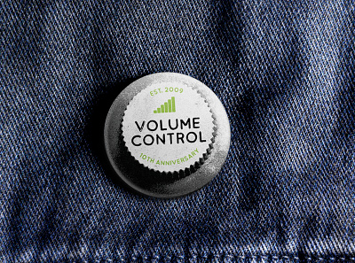 Volume Control Anniversary Badge belfast branding guitar merch design merchandise music northern ireland rock
