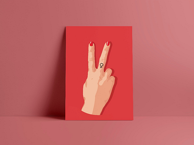 Two Fingers Up design feminism feminist illustration vector