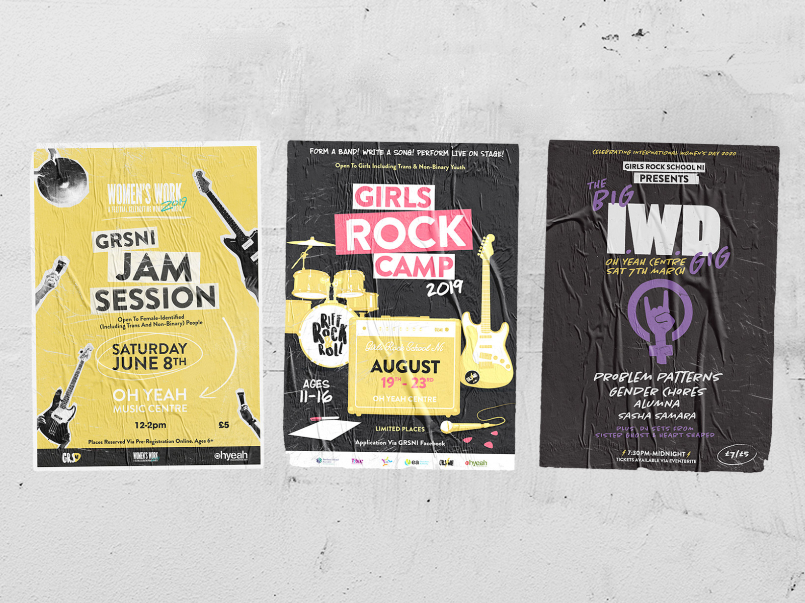 Girls Rock School NI Posters by Laura Craig Design on Dribbble