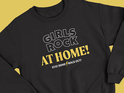 Girls Rock At Home! belfast branding design girls rock merch design merchandise music northern ireland rock