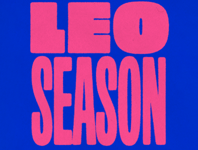 LEO SEASON astrology leo lettering star sign typography