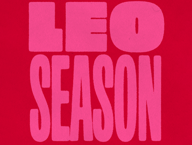 LEO SEASON astrology graphic design leo star sign typography