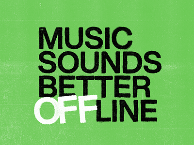 OFF THE RECORD- MUSIC SOUNDS BETTER OFFLINE belfast branding design logo merchandise music northern ireland rock