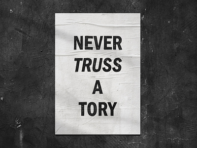 NEVER TRUST A TORY