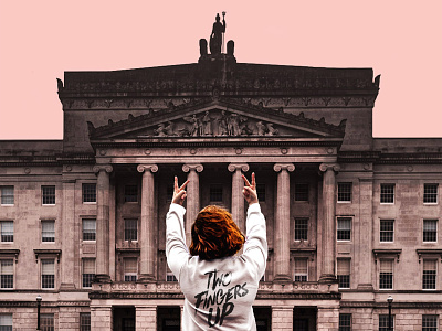 Two Fingers Up Teaser Image belfast feminism northern ireland photography politcal poster design theatre