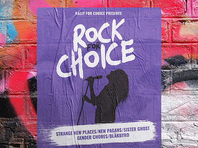 Rock For Choice activism belfast concert poster northern ireland poster prochoice rock womens rights