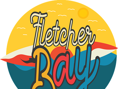 Fletcher Bay - Logo Design design illustration logo logo design relaxation surfing