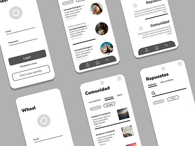 Wireframes Interface Mobile