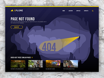 404 Page 404 404 page 8 daily ui daily ui 008 flinto lost page sketch spelunking web
