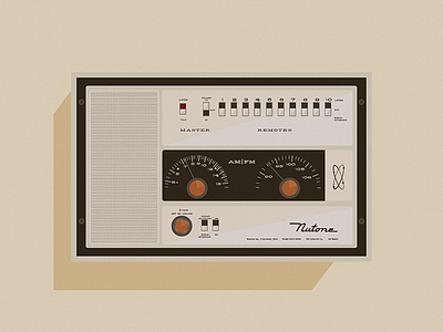Nutone Base Radio/Intercom illustration illustrator intercom nutone radio