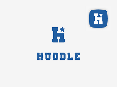 Huddle app branding identity illustrator logo logos nfl thirty thirtylogos