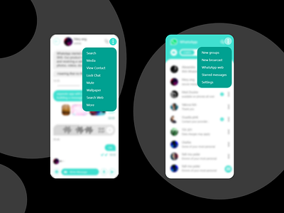 Settings Whatsapp App REDESIGN light mode