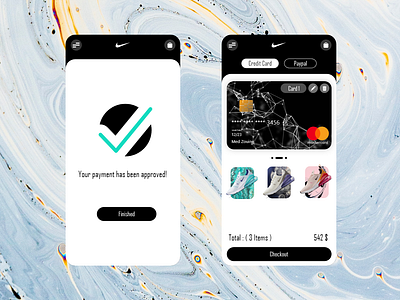 Nike shopping store checkout payment APP REDESIGN