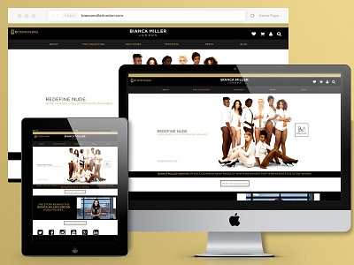 Bianca Miller London browser ecommerce layout responsive ui ux website wordpress themes