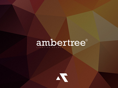 Ambertree Creative Agency Typeface logo abstract background branding creative illustration logo marketing triangles typeface