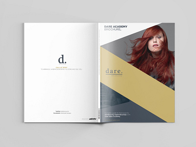 Dare Salon & Academy Brochure 2016 academy brochure design fashion graphics hair magazine photoshop pixels salon