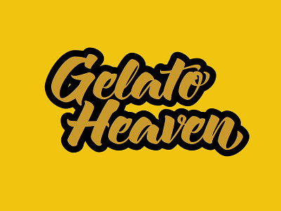 Gelato Heaven Concept 2 badge bubble crest gelato heave ice cream illustrator logo
