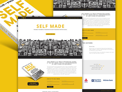 Self Made Book Landing Page book book concept book launch concept landing page wordpress