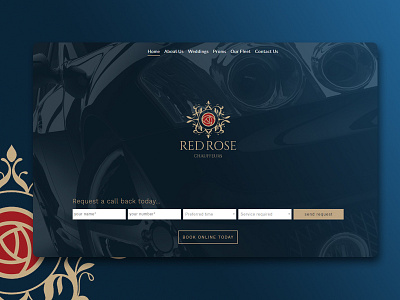 Red Rose Chauffeurs Home Landing Page