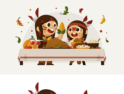 Thanksgiving Feast design graphic design illustration thanksgiving ui ux vector