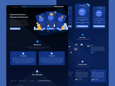 Membership LandingPage branding design illustration landingpage membership ui ux vector web webdesign